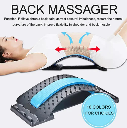 Back and Neck Traction and Massage Device