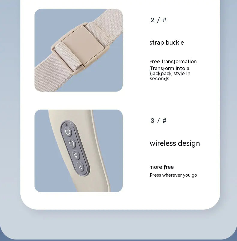 Shoulder And Neck Massage Instrument Neck Massager Neck Lifting Hot Compress Dredging Neck Trapezoid Muscle Clip Kneading