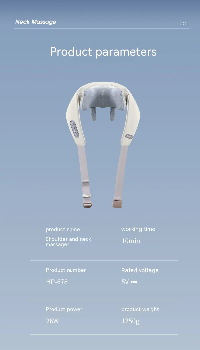 Shoulder And Neck Massage Instrument Neck Massager Neck Lifting Hot Compress Dredging Neck Trapezoid Muscle Clip Kneading