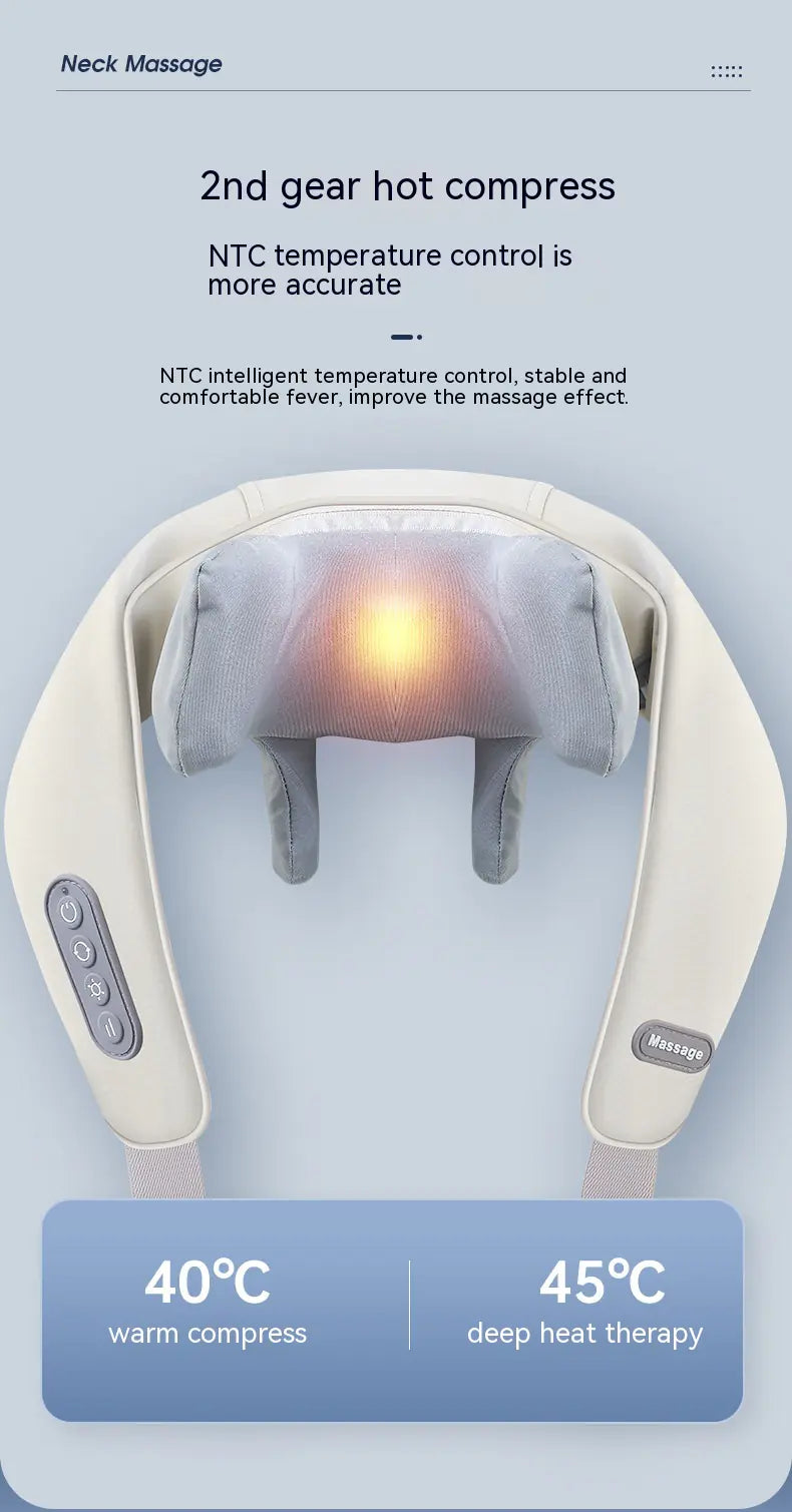 Shoulder And Neck Massage Instrument Neck Massager Neck Lifting Hot Compress Dredging Neck Trapezoid Muscle Clip Kneading