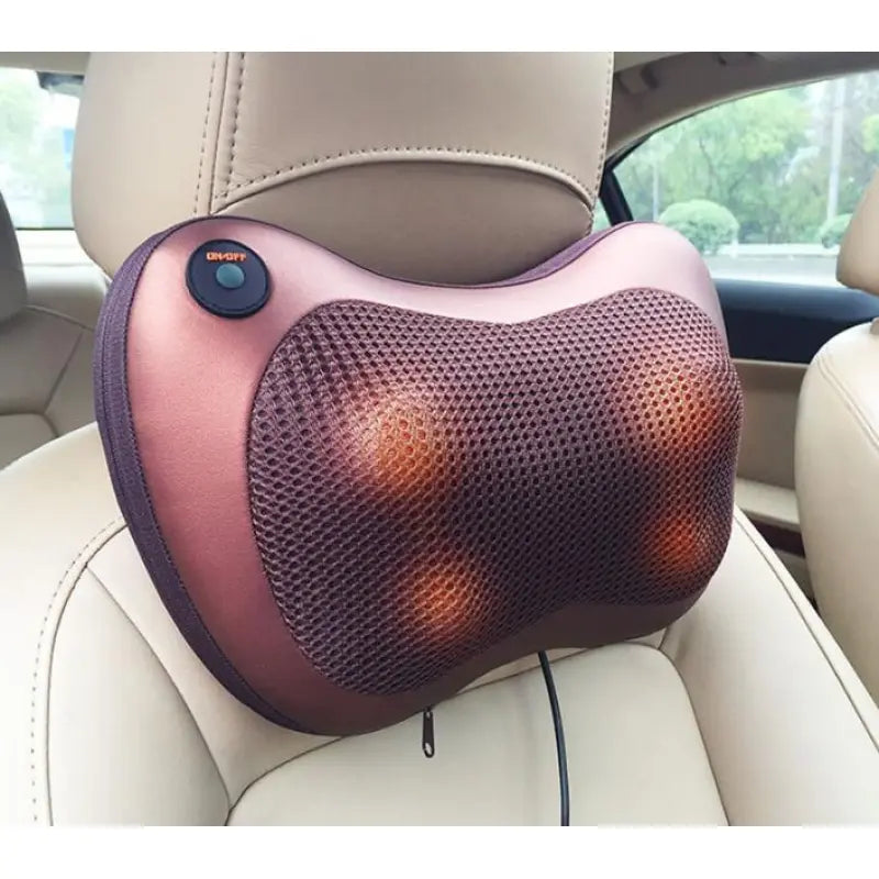 Electric Infrared Heating Kneading Neck Shoulder Back Body Spa Massage Pillow Car Chair Shiatsu Massager