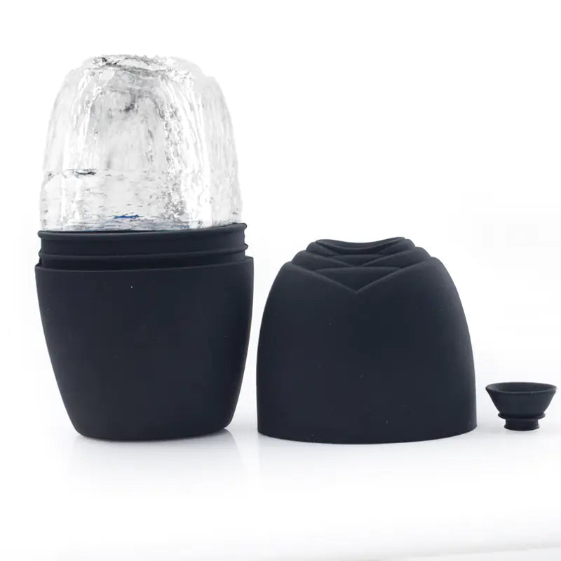 Rose Ice Roller Face Massage Tool with Silicone Base